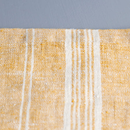 Multi Stripe Linen Rectangle Tablecloths / Gold