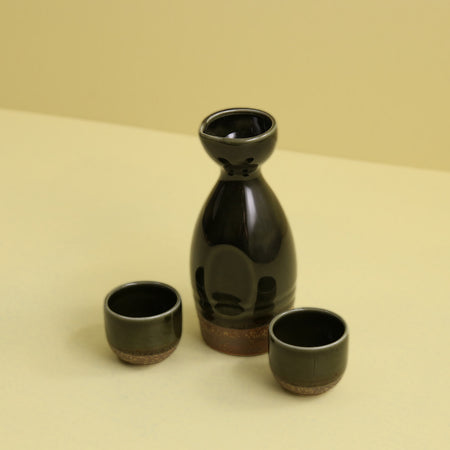Green Glaze Japanese Ceramic Sake Pitcher