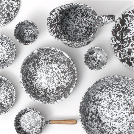 Enamelware / Grey Marble Salad Plate FINAL SALE