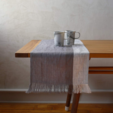 Hand Woven Linen Table Runner / High Tea