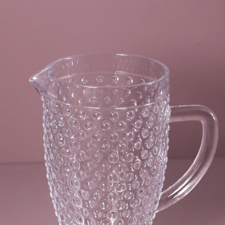 Hobnail Glass Water Pitcher / 58 oz