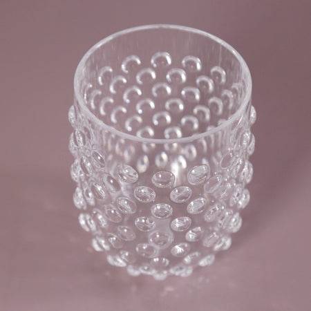 Outdoor Acrylic Hobnail Stemless Tumbler / 15oz Clear