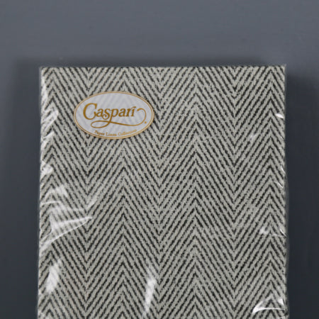 Caspari Paper Guest Napkins / Jute Charcoal