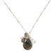 Labradorite & Rose Quartz on Sterling Necklace / KB14