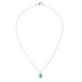 Green Onyx on Sterling Necklace / KB15