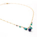 Lapis, Turquoise, & Green Onyx on 14k Gold Fill Necklace / KB243