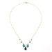 Lapis, Turquoise, & Green Onyx on 14k Gold Fill Necklace / KB243