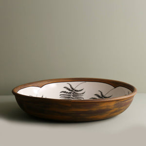 Laura Zindel 15" Pasta Bowl / Wood Fern