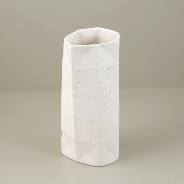 Andrew Molleur Large Origami Vase / Speckled
