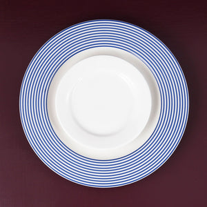 6" White Rim Appetizer Plate