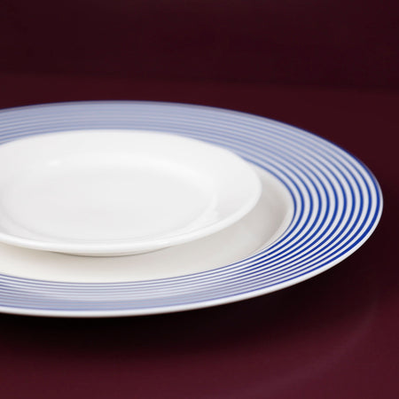 6" White Rim Appetizer Plate