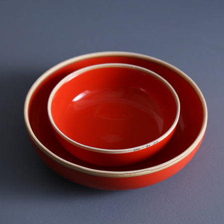 Coral Red Pasta Bowl