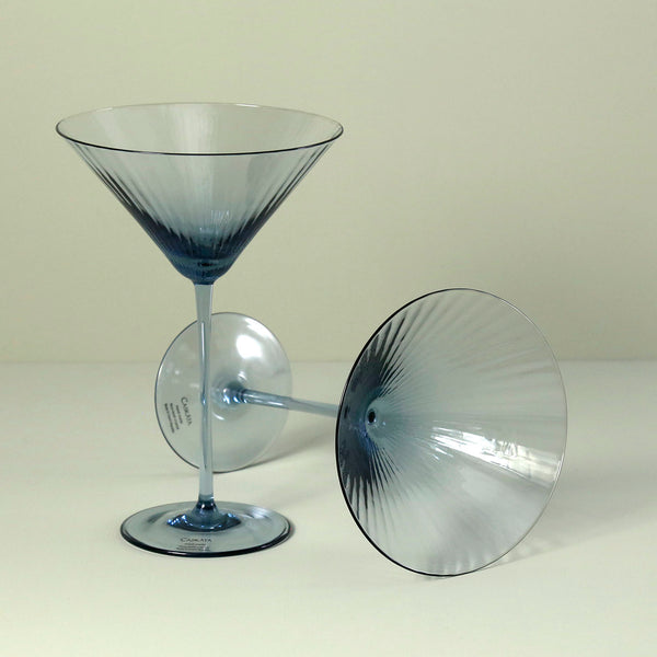 Quinn Optic Martini Glasses / Ocean / Set of 2