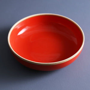 Coral Red Pasta Bowl