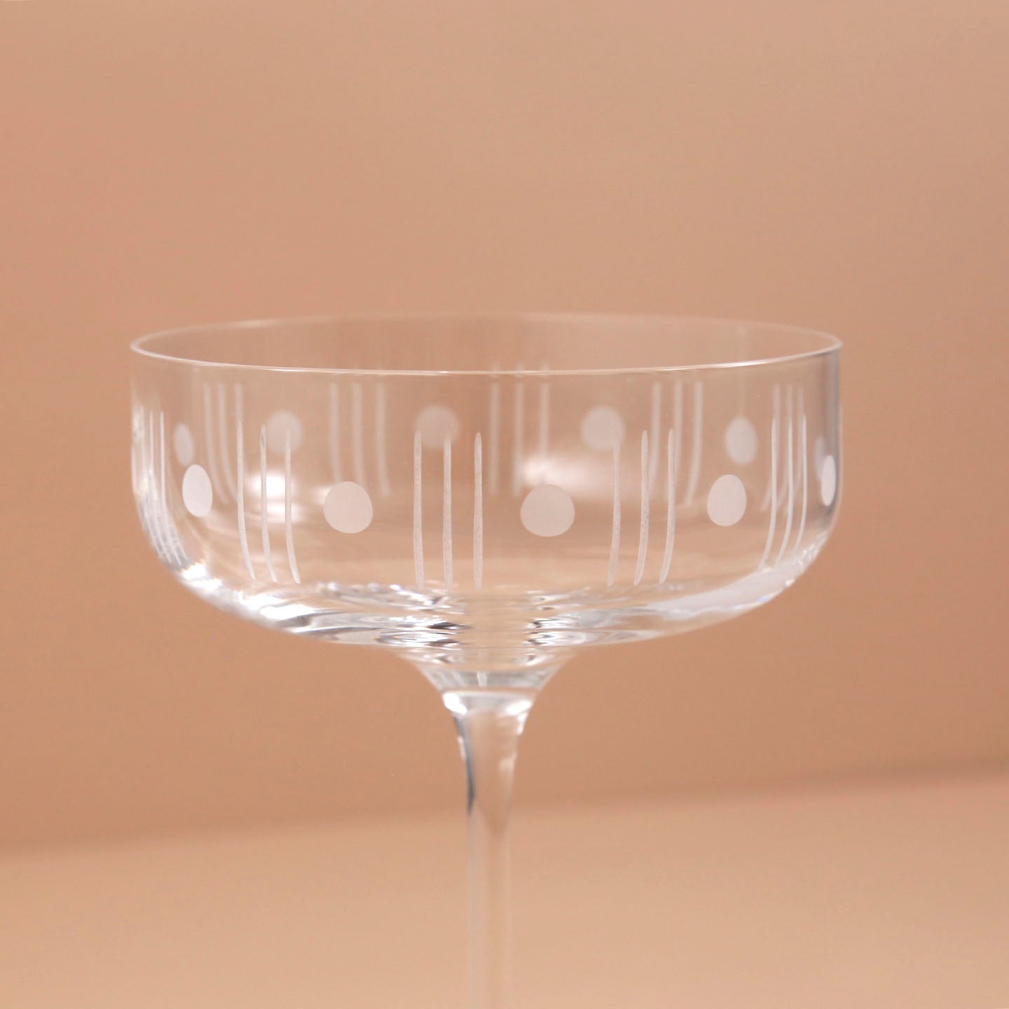 Modern Etched Glass Martini Glasses #2949