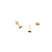 Mini Gold Baguette Studs / Black