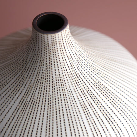 Monique Porcelain Vase / Brown Stripe
