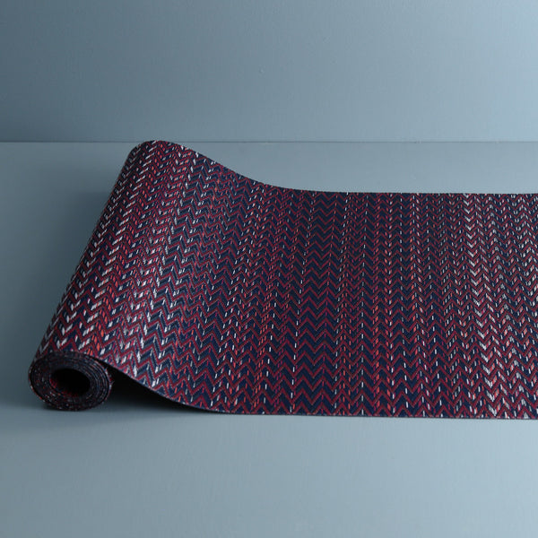 Chilewich Vinyl Table Runner / Quill Mulberry