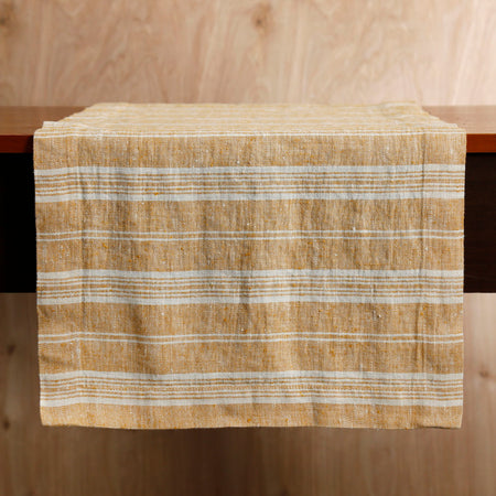 Multi Stripe Linen Table Runners / Gold