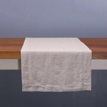 Stonewashed Linen Table Runners / Natural