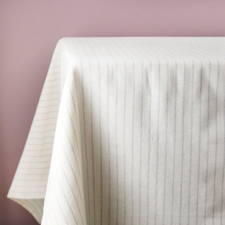 Natural Cotton Pinstripe Print Tablecloths