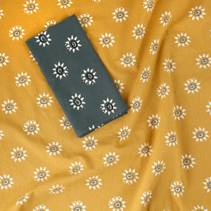 Block Print Tablecloth / Navi Marigold