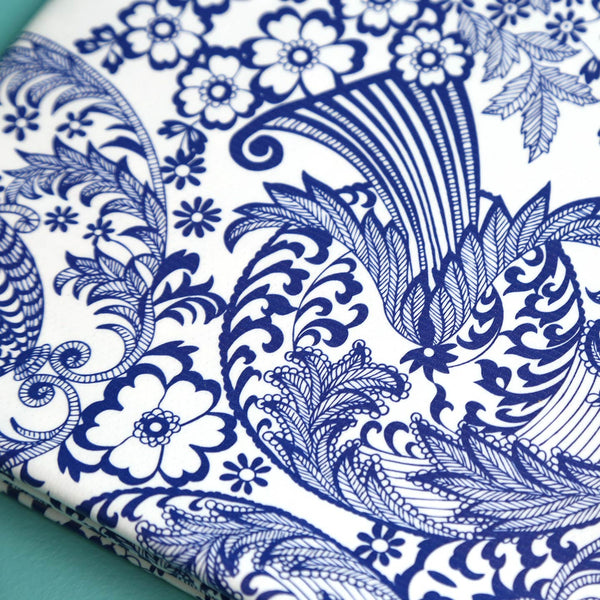 Oilcloth Tablecloth / Paradise Blue Lace