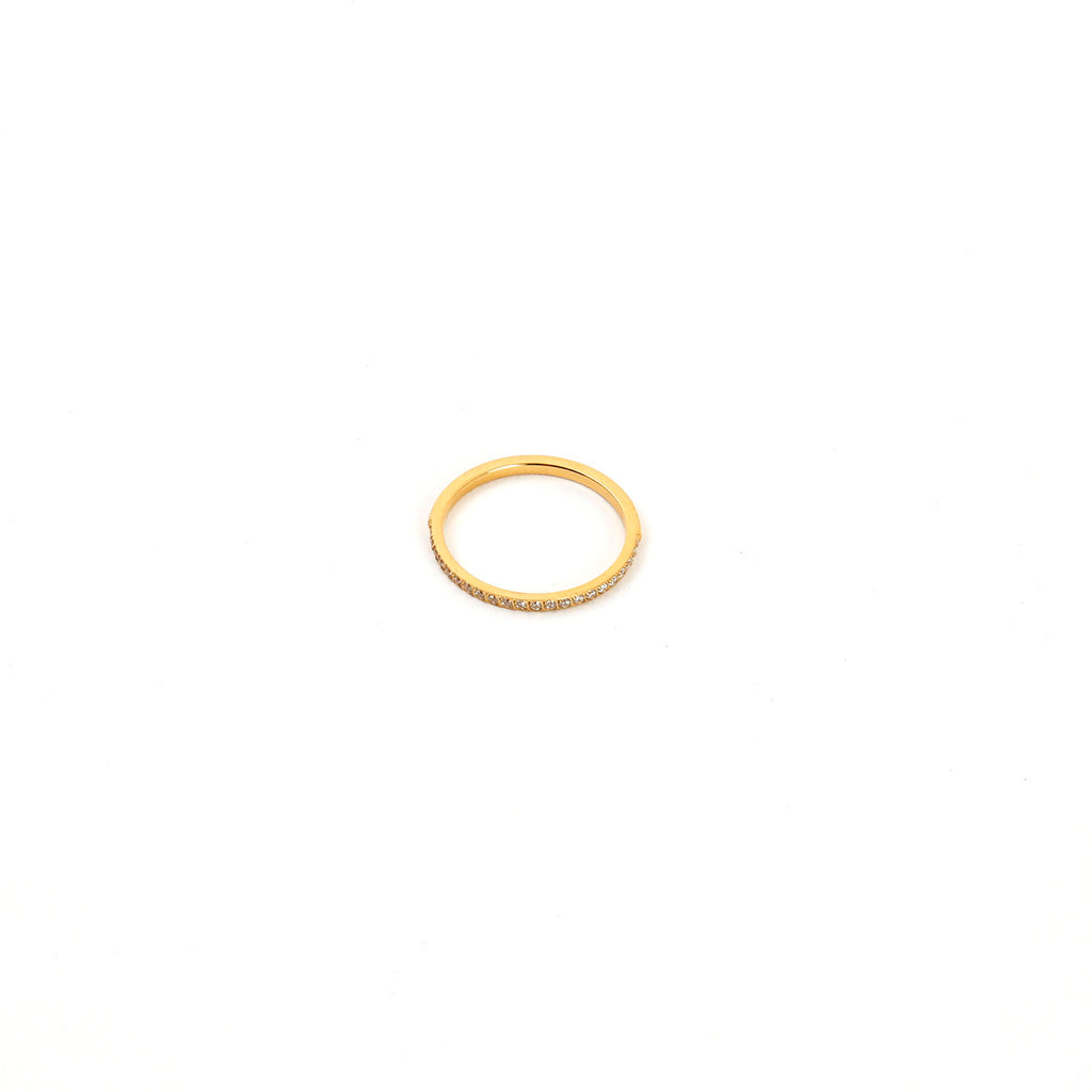 Stacking Ring / Gold Pavé