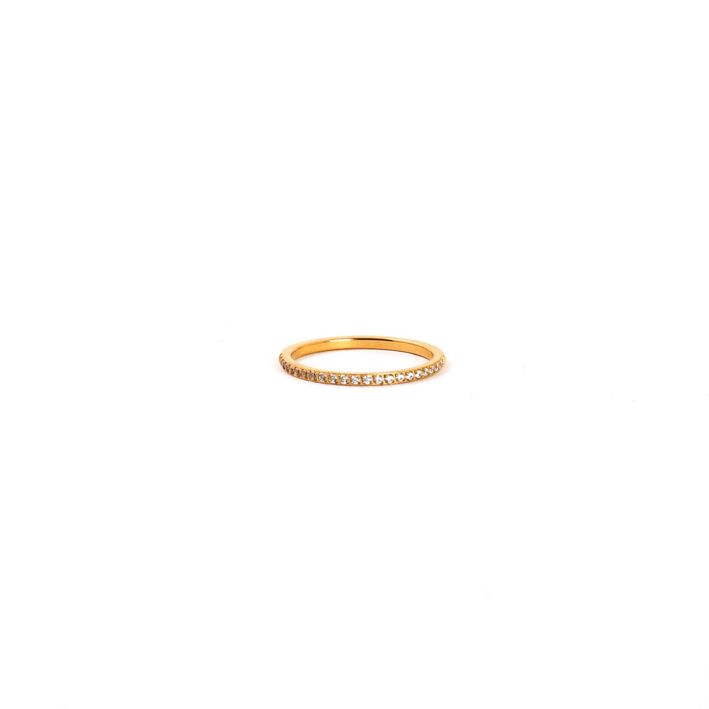 Stacking Ring / Gold Pavé
