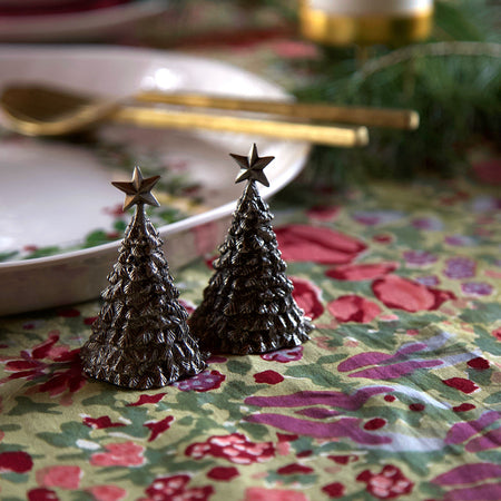 Pewter Salt & Pepper Shakers / Christmas Trees