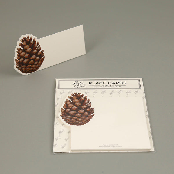 Hester & Cook Paper Place Cards / Pinecone