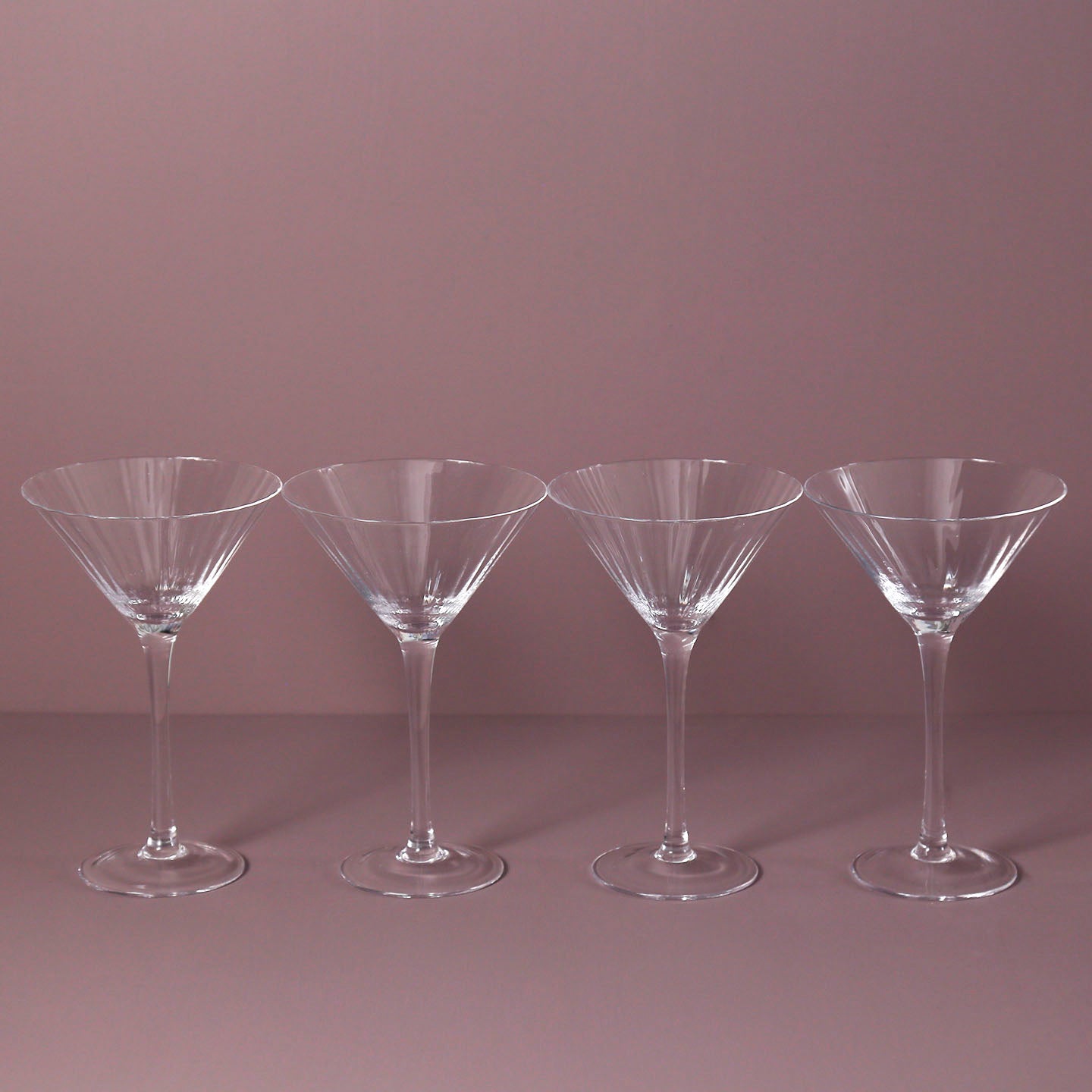 Ribbed Optic Wine Glasses Set of 4, Size: One Size