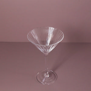 Ribbed Optic Martini Glass / Set of 4