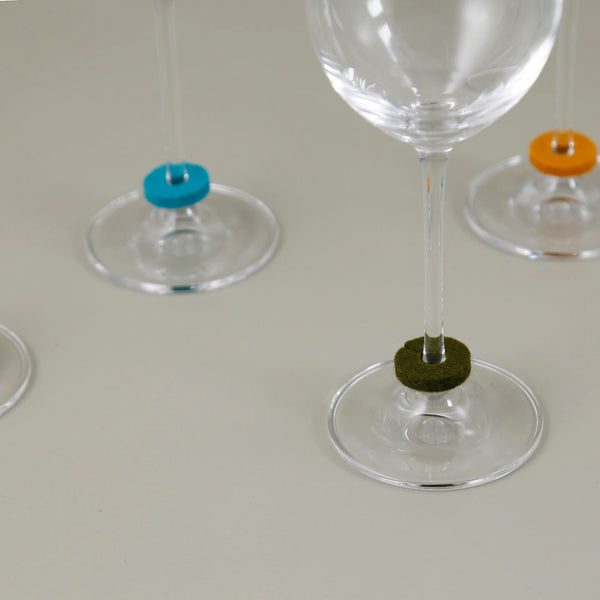 Graf Lantz Round Wine Glass Tags / Mid-Century