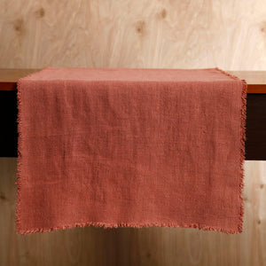 Rustic Linen Table Runners / Canyon Rose