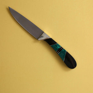 Malachite & Jet Steak Knife Set