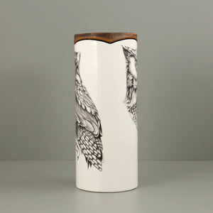 Laura Zindel Canister Vase / Large / Screech Owl