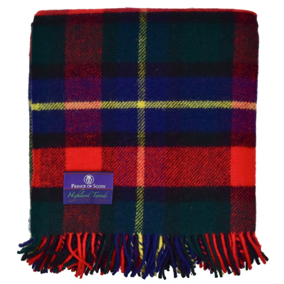 Highland Tartan Wool Throw Blanket / Kilgour