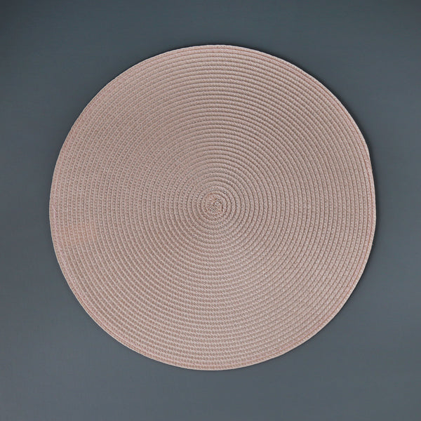 Round Vinyl Placemat / Disko Shell Pink