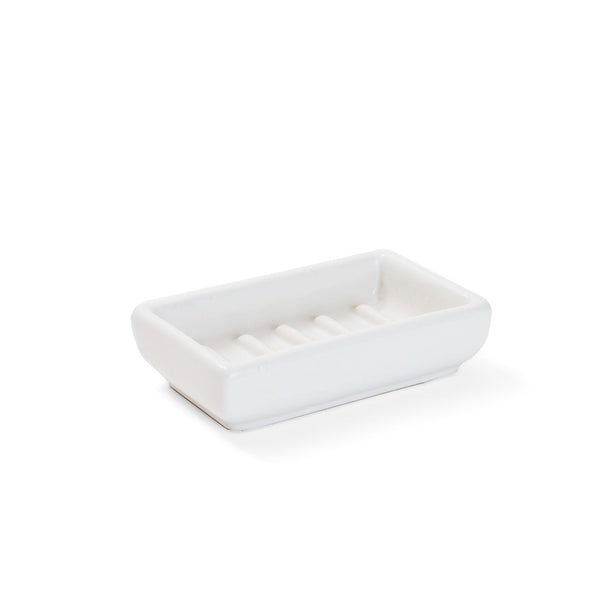 Luna Ceramic Soap Dish / White