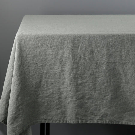 Terra Linen Rectangle Tablecloths / Spa Green