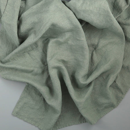 Terra Linen Rectangle Tablecloths / Spa Green