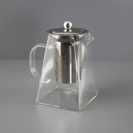 Square Glass Teapot With Infuser & Lid / Small