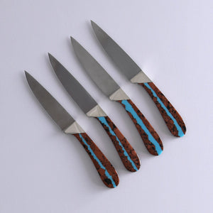 Vein Turquoise Steak Knife Set