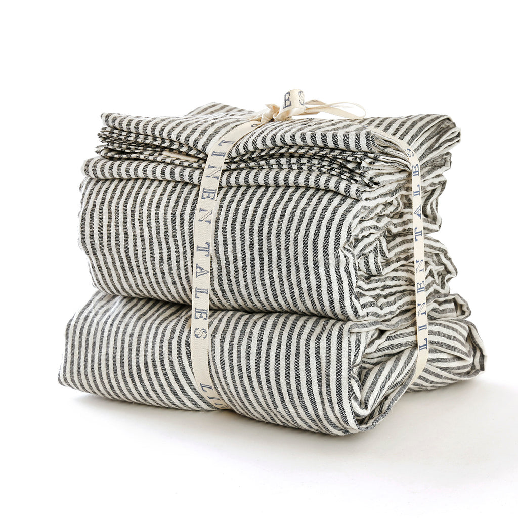 Linen Tales Sheet & Pillowcase Set / Stripes FINAL SALE