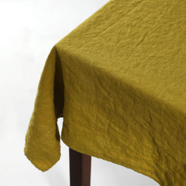 Terra Linen Rectangle Tablecloths / Citrine