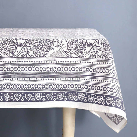 Sindh Slate Block Print Rectangle Tablecloths