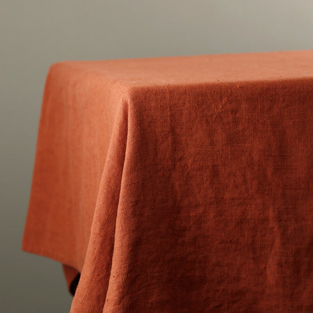 Terra Linen Rectangle Tablecloths / Brick