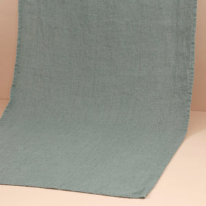 Terra Linen Table Runners /  Spa Green