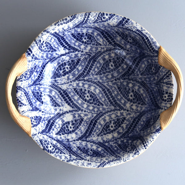 Terrafirma Handled Veggie Bowl / Paisley / Cobalt